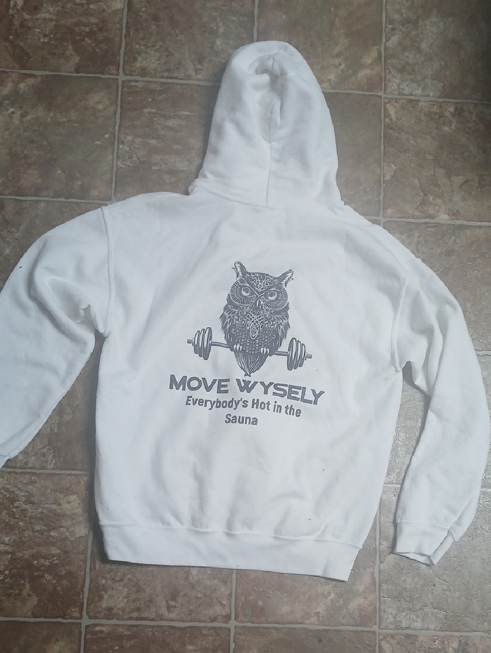 Move Wysely Gildan White Heavy Blend Pullover Hoodie - Picture 4 of 4